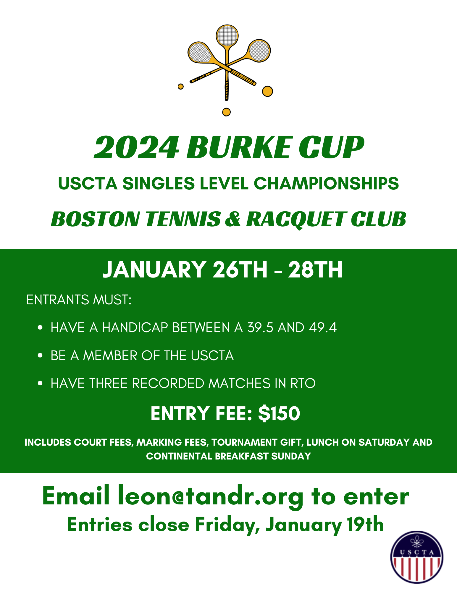 Burke Cup 2024! The Tennis and Racquet Club (T&R)